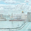 Panorama St. Petersburg von Mytninskaja Nab.